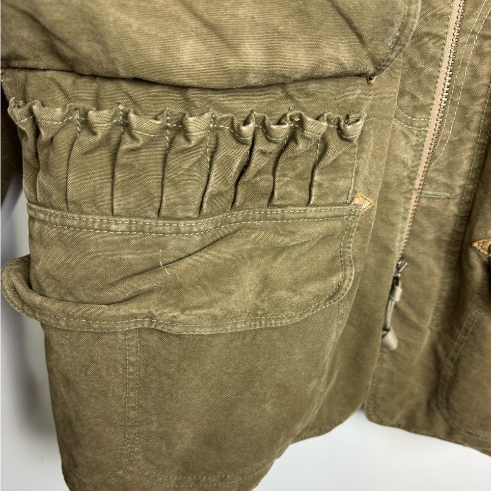 POLO Ralph Lauren Olive Canvas Hunting Shooting Jacket with Removable Lining XL - Picture 11 of 16